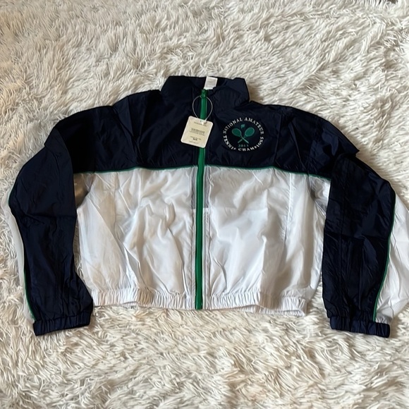 Fabletics Women’s Payton Woven Jacket in collegiate Navy/white size XS - Picture 4 of 11